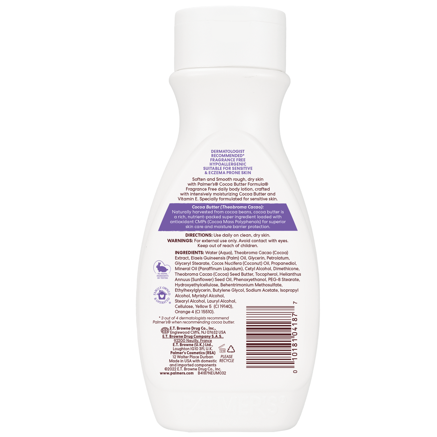 Ķermeņa losjons bez smaržvielām,250ml - Palmers Latvia