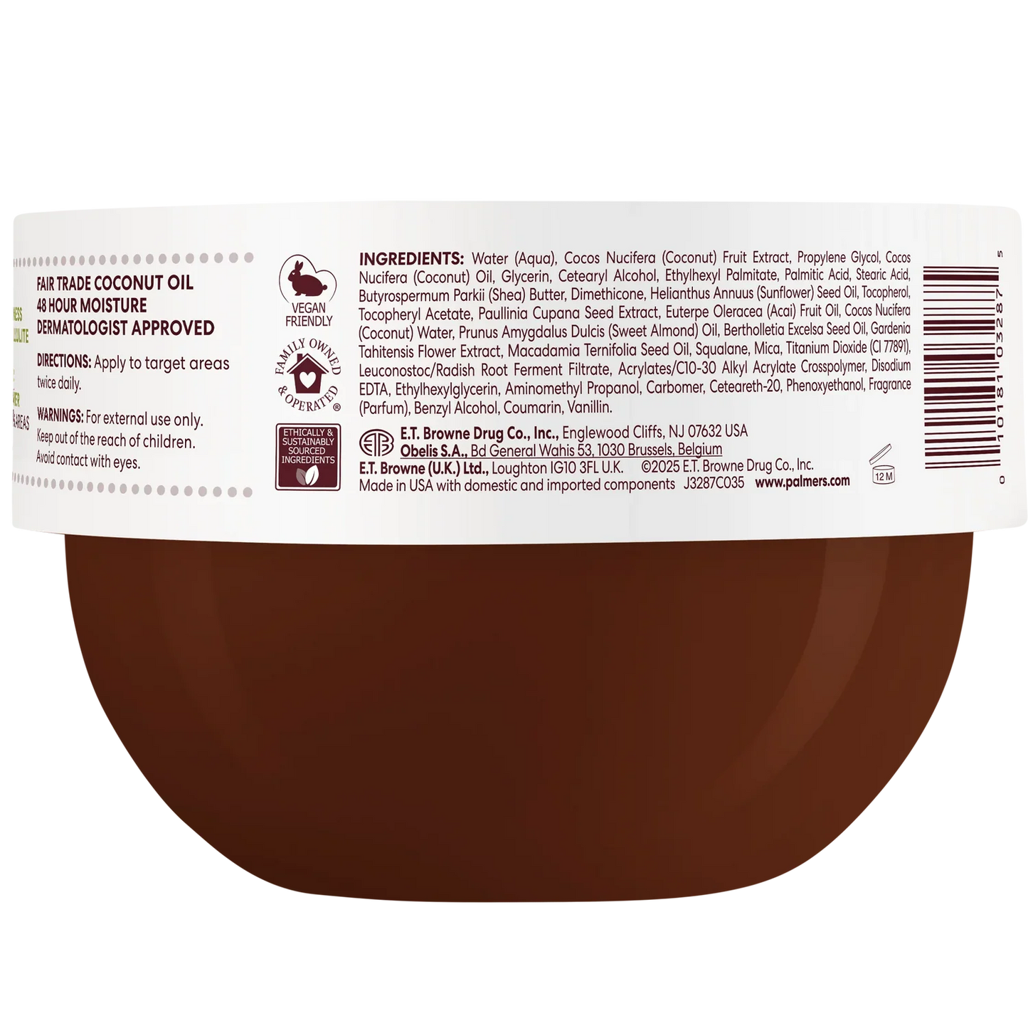 Kokosriekstu eļļas krēms ķermenim, 250g