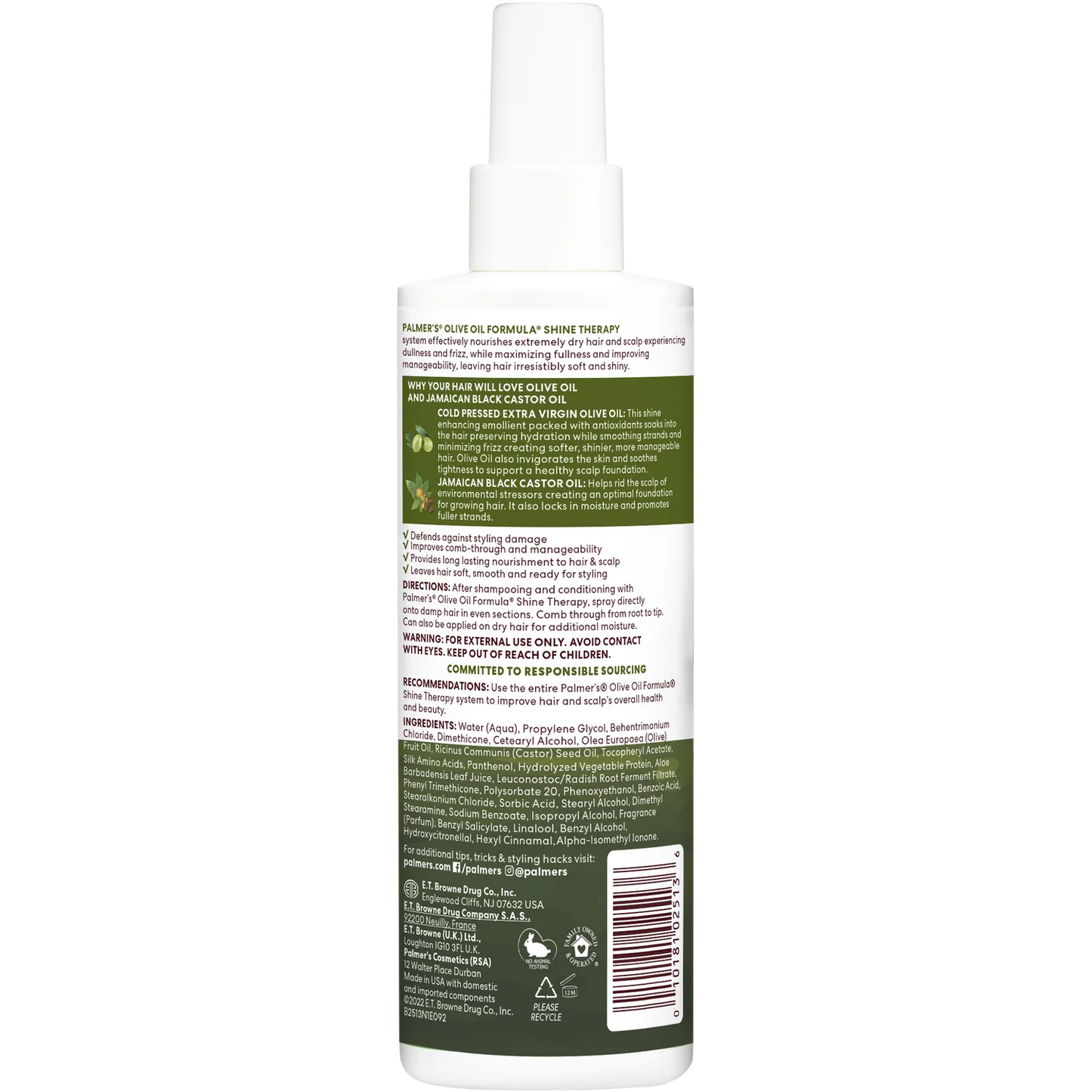 Izsmidzināms olīvu eļļas kondicionieris, 250ml